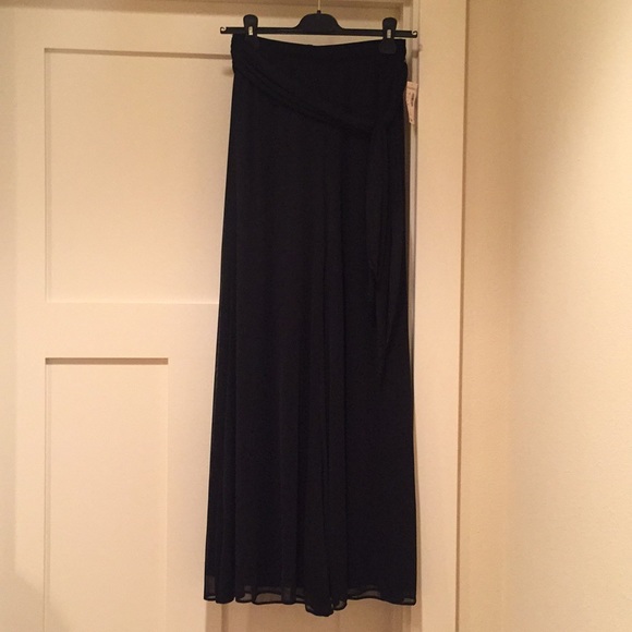 Dressbarn sheer palazzo wide leg black pants - Picture 2 of 8